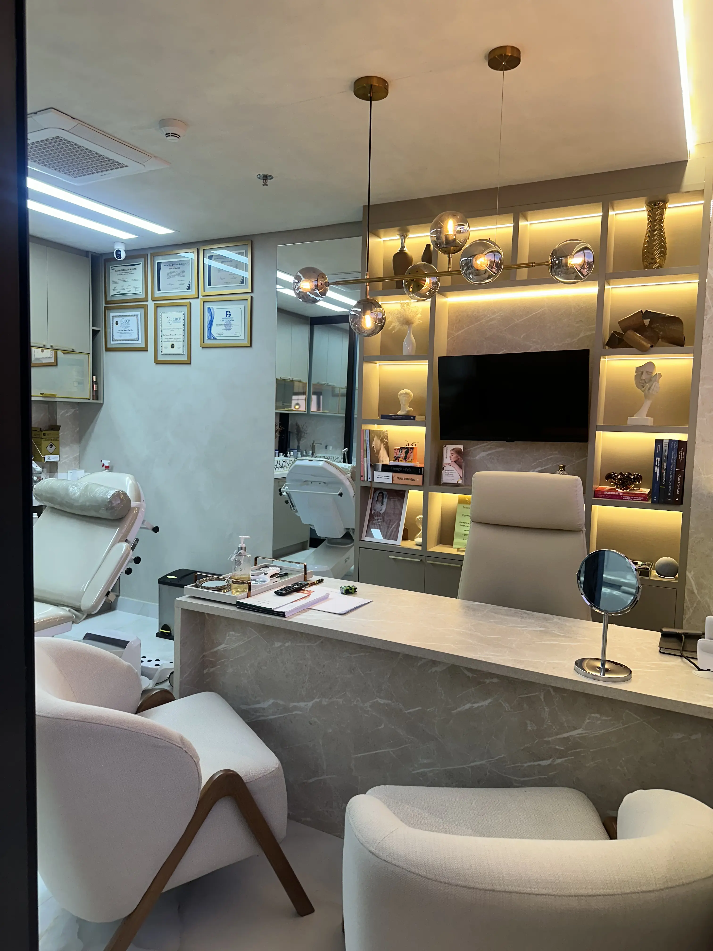 Sala de avaliação da Clínica Ferraz